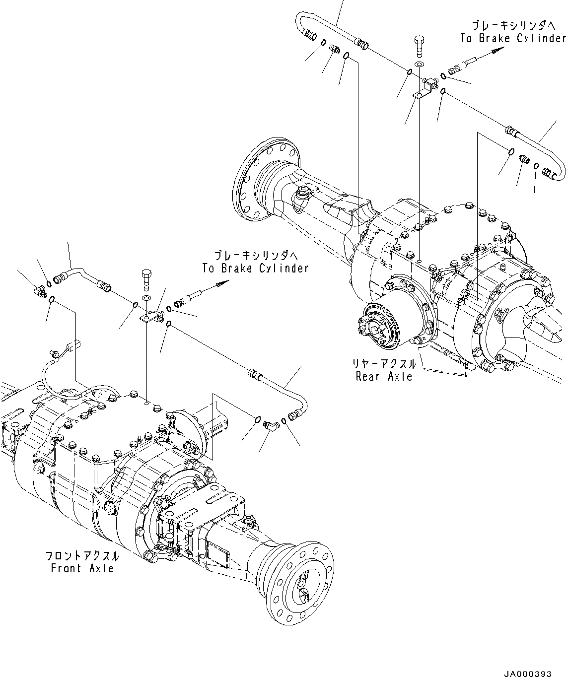 Схема запчастей Komatsu WA200-6 - ТОРМОЗ. КОНТУР (№C-) ТОРМОЗ. КОНТУР