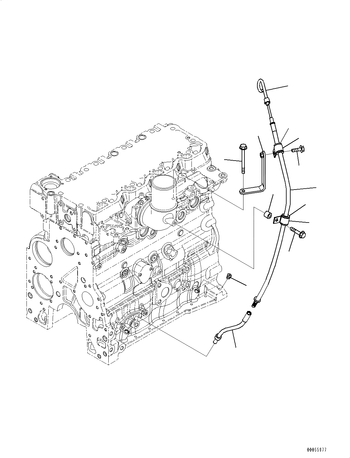 Схема запчастей Komatsu SAA4D107E-1D - ДВИГАТЕЛЬ МАСЛ. ЩУП (№77-) ДВИГАТЕЛЬ МАСЛ. ЩУП