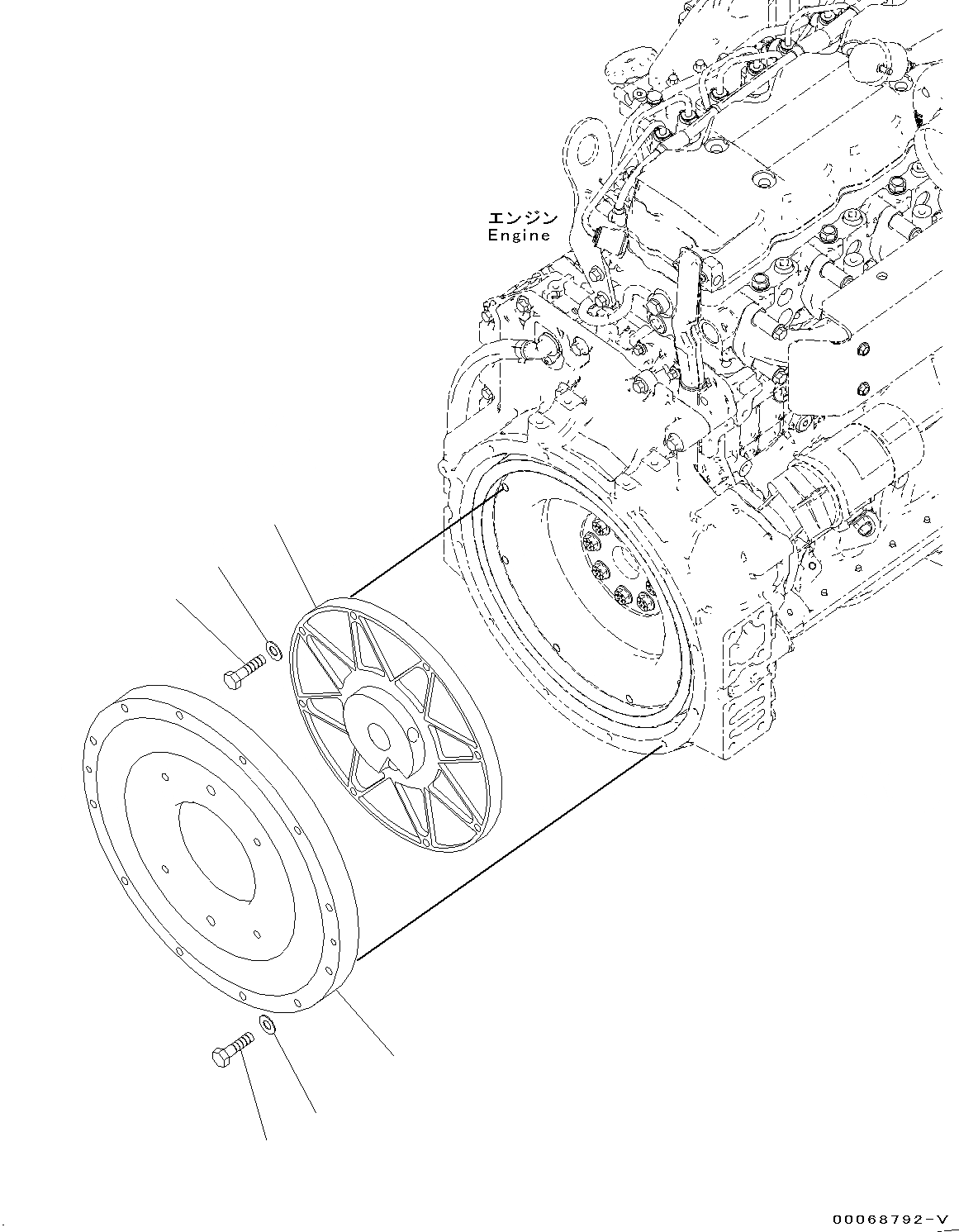 Схема запчастей Komatsu WA320-6 - ДЕМПФЕР (№79-) ДЕМПФЕР