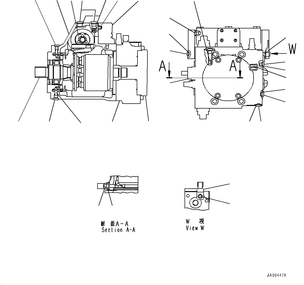 Схема запчастей Komatsu WA320-6 - HYDROSTATIC ТРАНСМИССИЯ (HST) НАСОС И МОТОР, ВНУТР. ЧАСТИ, НАСОС (7/7) (№79-) HYDROSTATIC ТРАНСМИССИЯ (HST) НАСОС И МОТОР