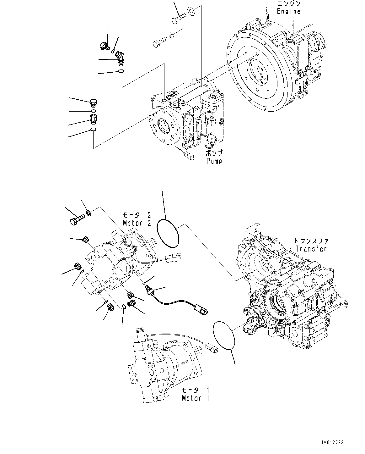 Схема запчастей Komatsu WA320-6 - HYDROSTATIC ТРАНСМИССИЯ (HST) НАСОС И МОТОР, МОТОР КРЕПЛЕНИЕ (/) (№779-) HYDROSTATIC ТРАНСМИССИЯ (HST) НАСОС И МОТОР