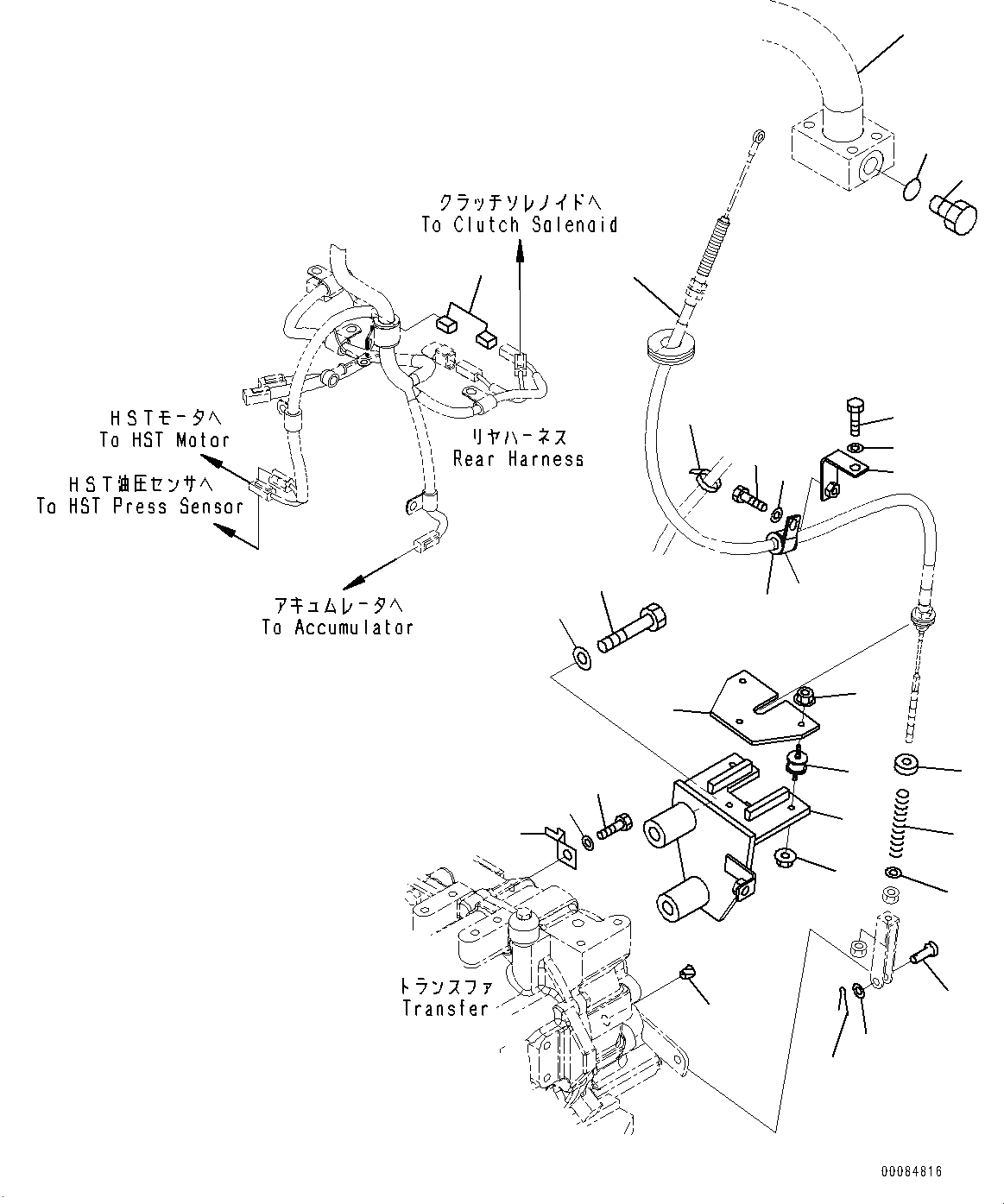 Схема запчастей Komatsu WA320-6 - СТОЯНОЧНЫЙ ТОРМОЗ УПРАВЛ-Е (№79-) СТОЯНОЧНЫЙ ТОРМОЗ УПРАВЛ-Е