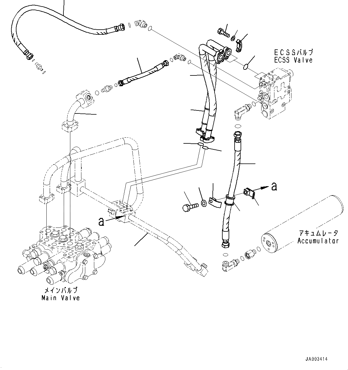 Схема запчастей Komatsu WA320-6 - ГИДРОЛИНИЯ, ТРУБЫ (/) (№79-) ГИДРОЛИНИЯ, ДЛЯ 3-Х СЕКЦИОНН. КЛАПАН ARRANGEMENT, С ЭЛЕКТРОНН. УПРАВЛ-ЕLED ПОДВЕСКА СИСТЕМА (ECSS), С ЭКСТРЕНН. УПРАВЛ.