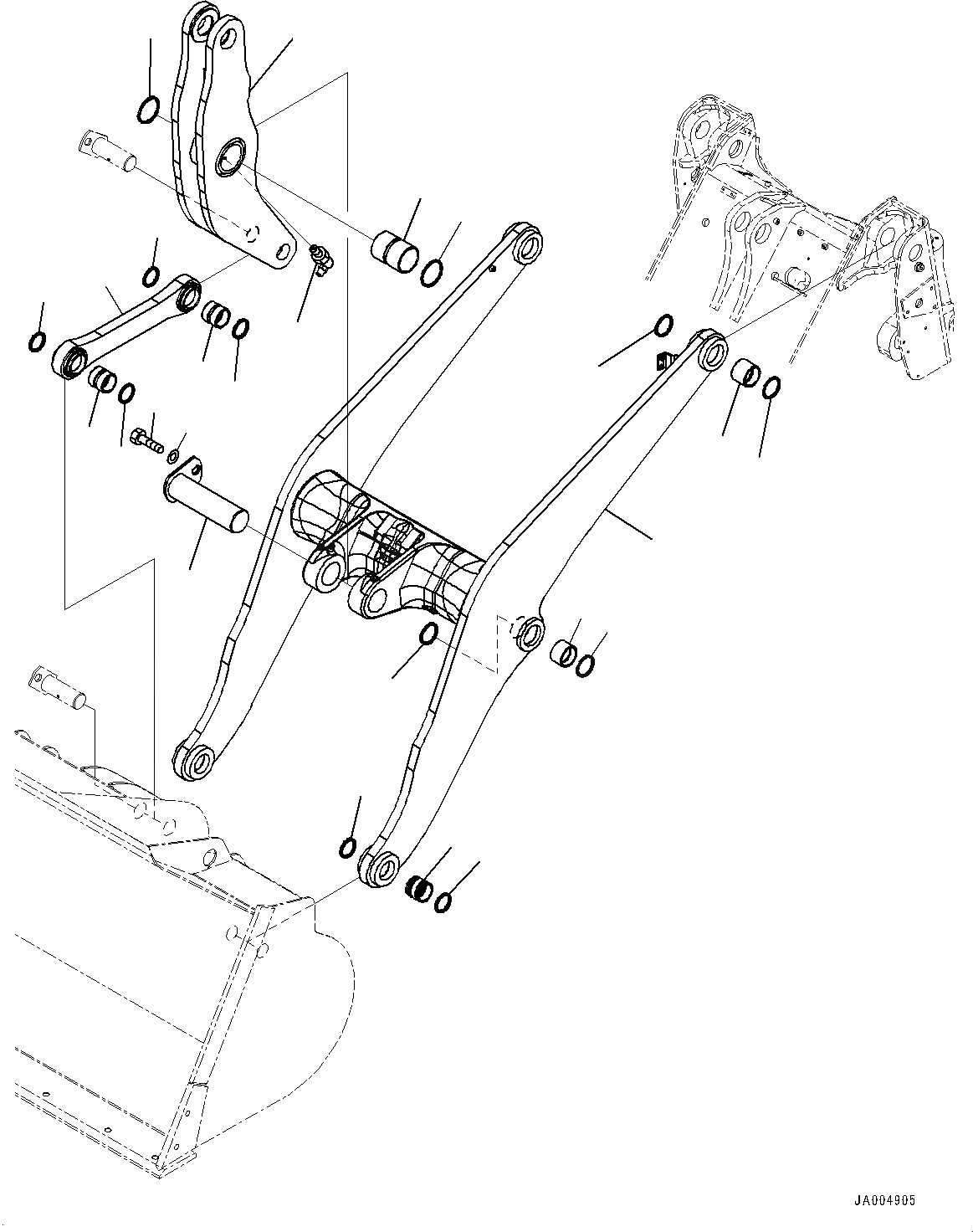 Схема запчастей Komatsu WA320-6 - РУКОЯТЬ И BELL CRANK, СТРЕЛА, BELL CRANK И СОЕДИНИТЕЛЬН. ЗВЕНО (№798-) РУКОЯТЬ И BELL CRANK, ДЛЯ 2-Х СЕКЦИОНН. УПРАВЛЯЮЩ. КЛАПАН