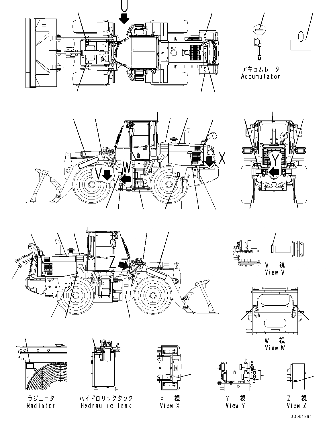 Схема запчастей Komatsu WA320-6 - МАРКИРОВКА, ТАБЛИЧКИ (№79-7) МАРКИРОВКА, АНГЛ.