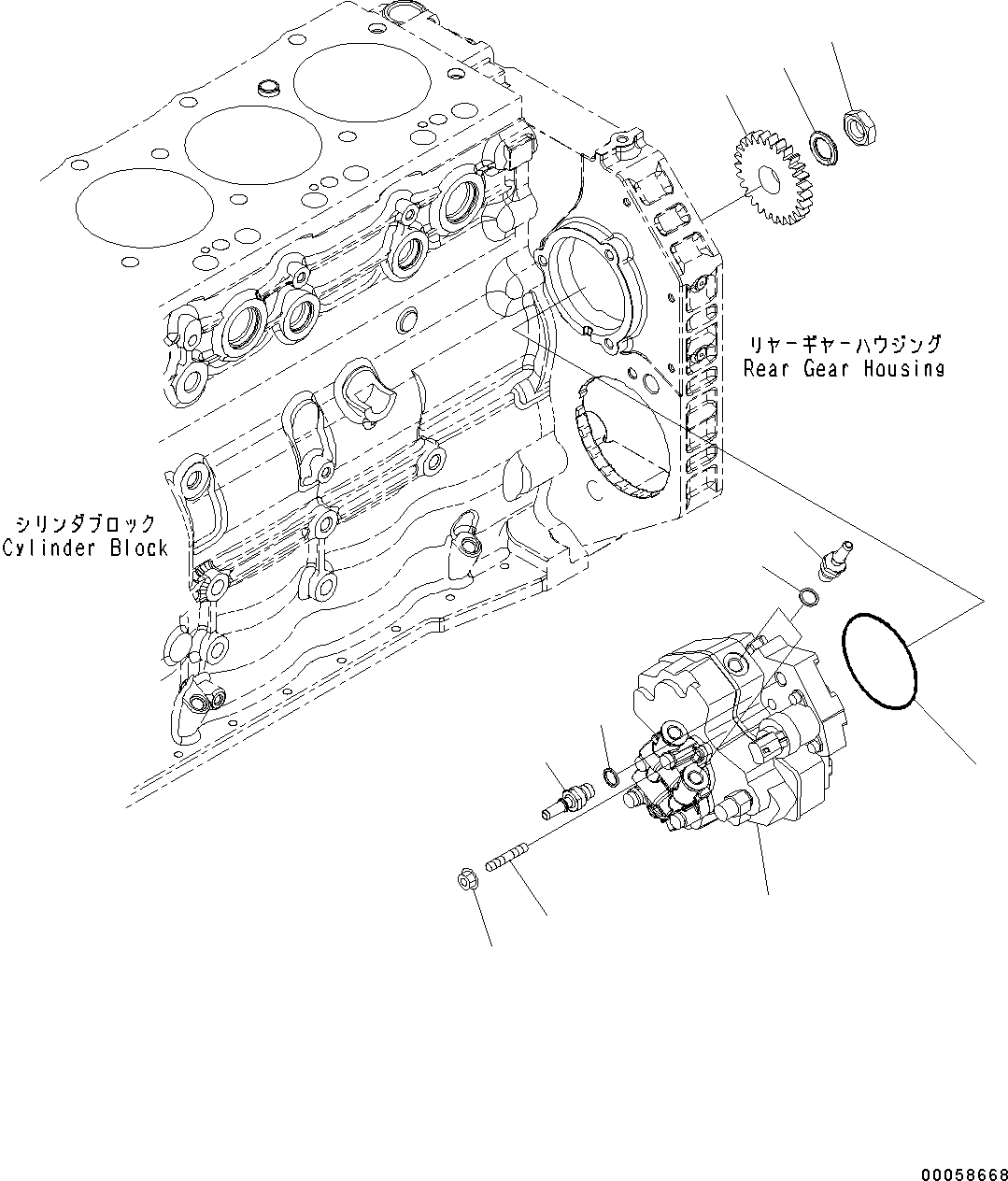 Схема запчастей Komatsu SAA6D107E-1J - ТОПЛ. НАСОС ТОПЛ. НАСОС