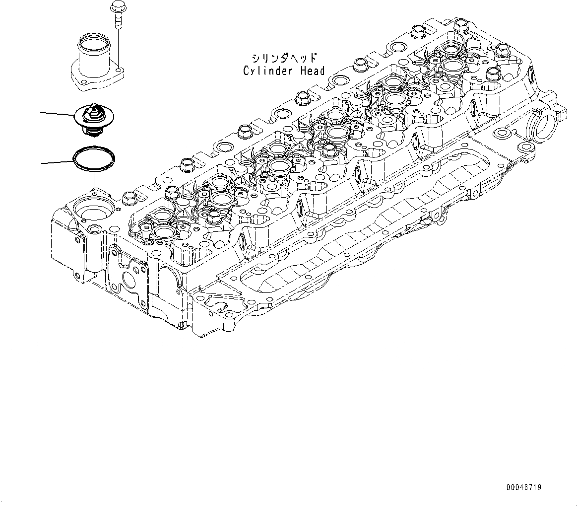 Схема запчастей Komatsu SAA6D107E-1J - ТЕРМОСТАТ ТЕРМОСТАТ