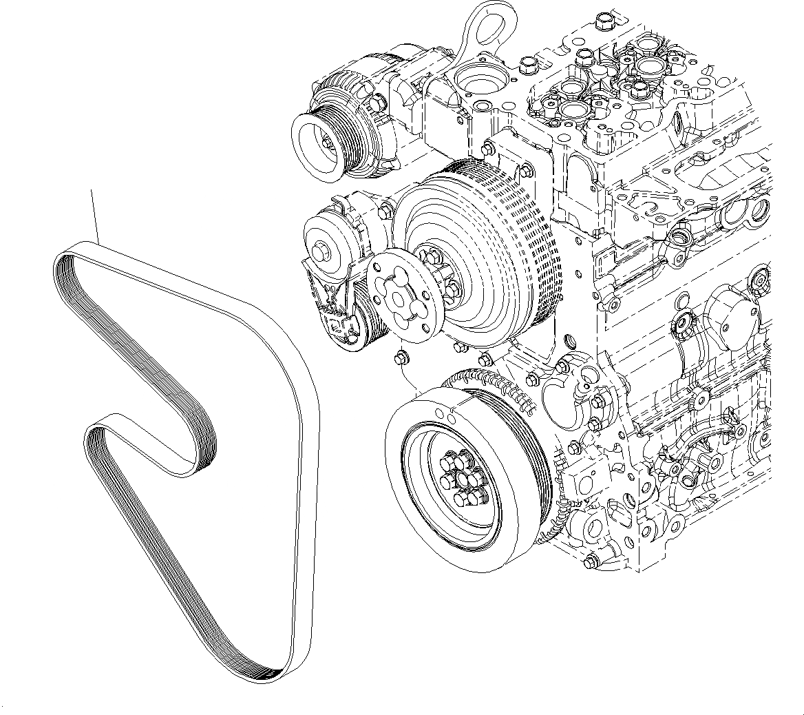 Схема запчастей Komatsu SAA6D107E-1J - ВЕНТИЛЯТОР ОХЛАЖДЕНИЯ РЕМЕНЬ ВЕНТИЛЯТОР ОХЛАЖДЕНИЯ РЕМЕНЬ