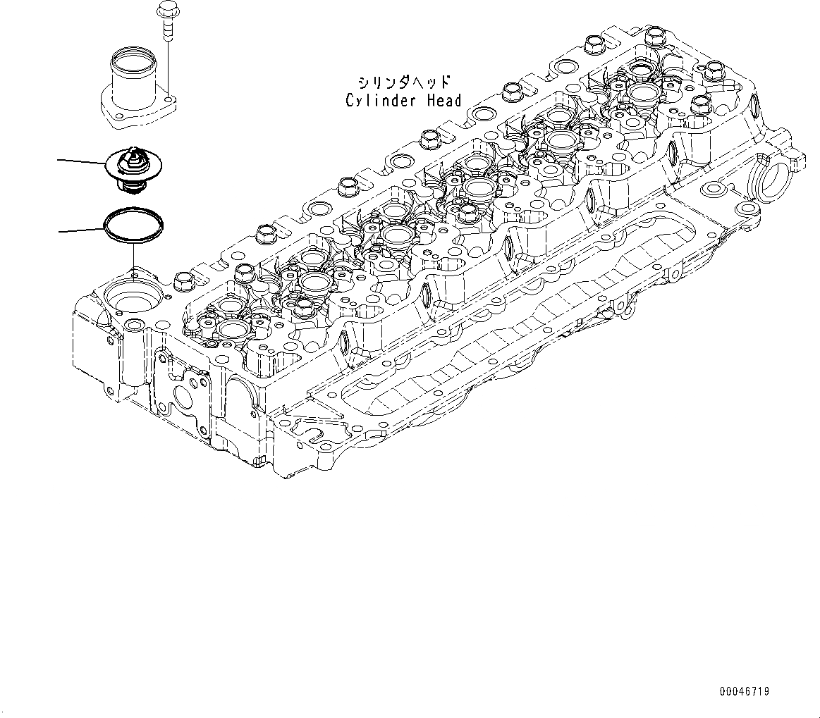 Схема запчастей Komatsu SAA6D107E-1J - ТЕРМОСТАТ ТЕРМОСТАТ