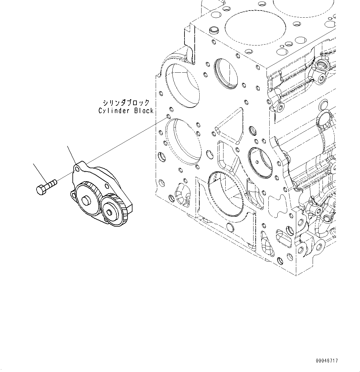 Схема запчастей Komatsu SAA6D107E-1J - ДВИГАТЕЛЬ МАСЛ. НАСОС (№8-) ДВИГАТЕЛЬ МАСЛ. НАСОС