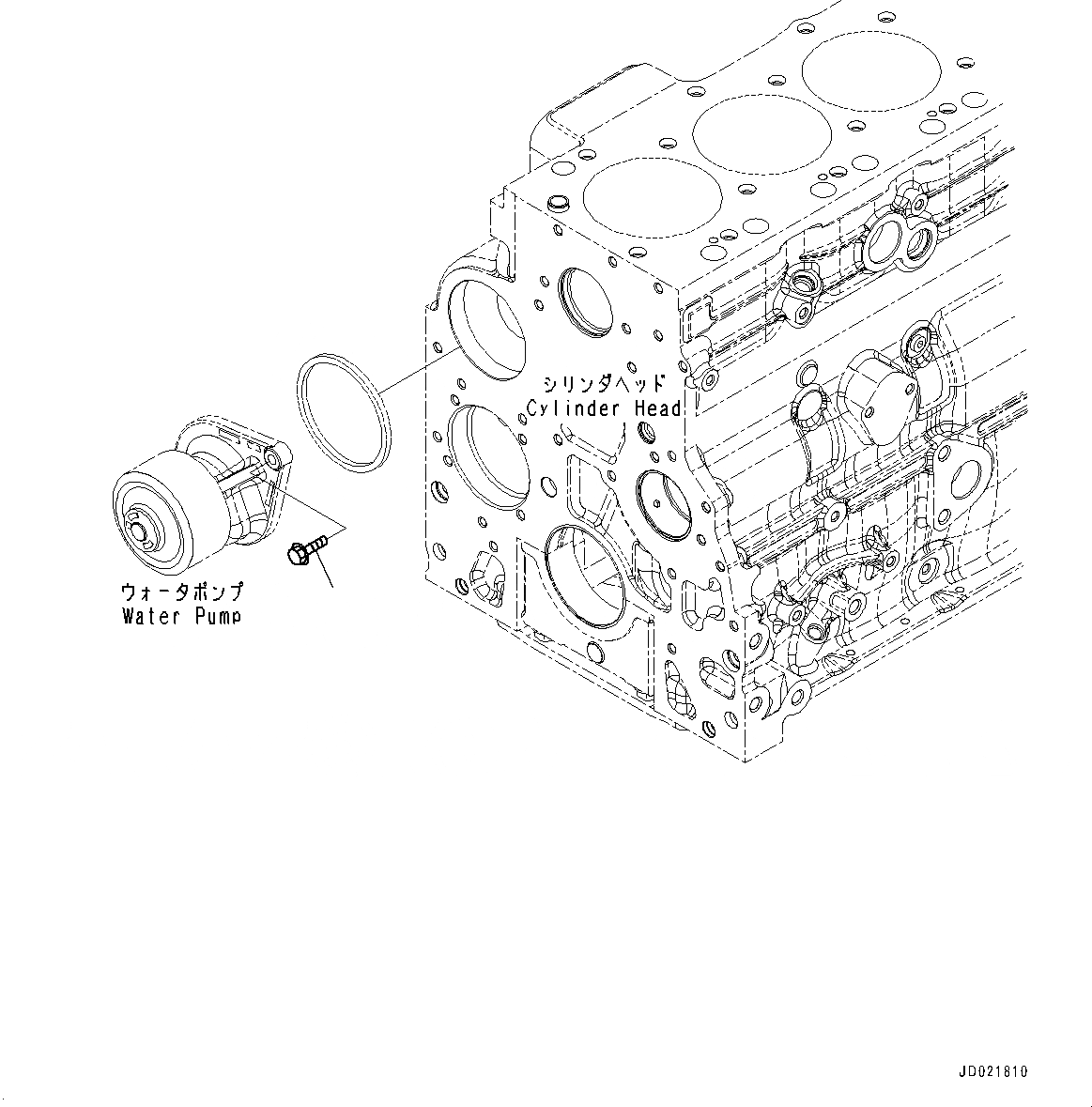 Схема запчастей Komatsu SAA6D107E-1J - ВОДЯНАЯ ПОМПА КРЕПЛЕНИЕ, КРЕПЛЕНИЕ БОЛТ (№87-) ВОДЯНАЯ ПОМПА КРЕПЛЕНИЕ