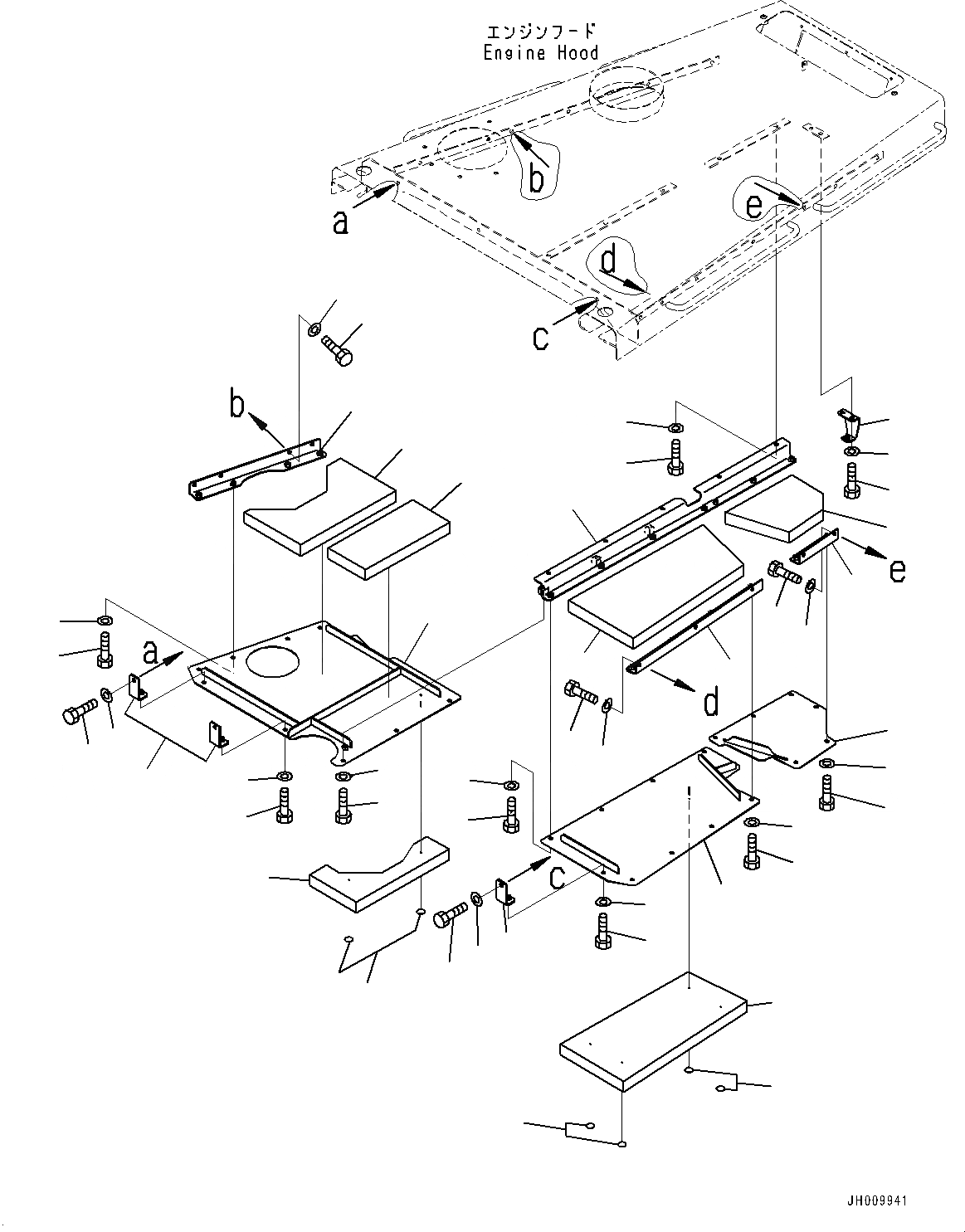 Схема запчастей Komatsu D375A-6 - КАПОТ, КРЫШКА(№-) КАПОТ, ДЛЯ СТРАН ЕС НОВ. NOISE ARRANGEMENT 