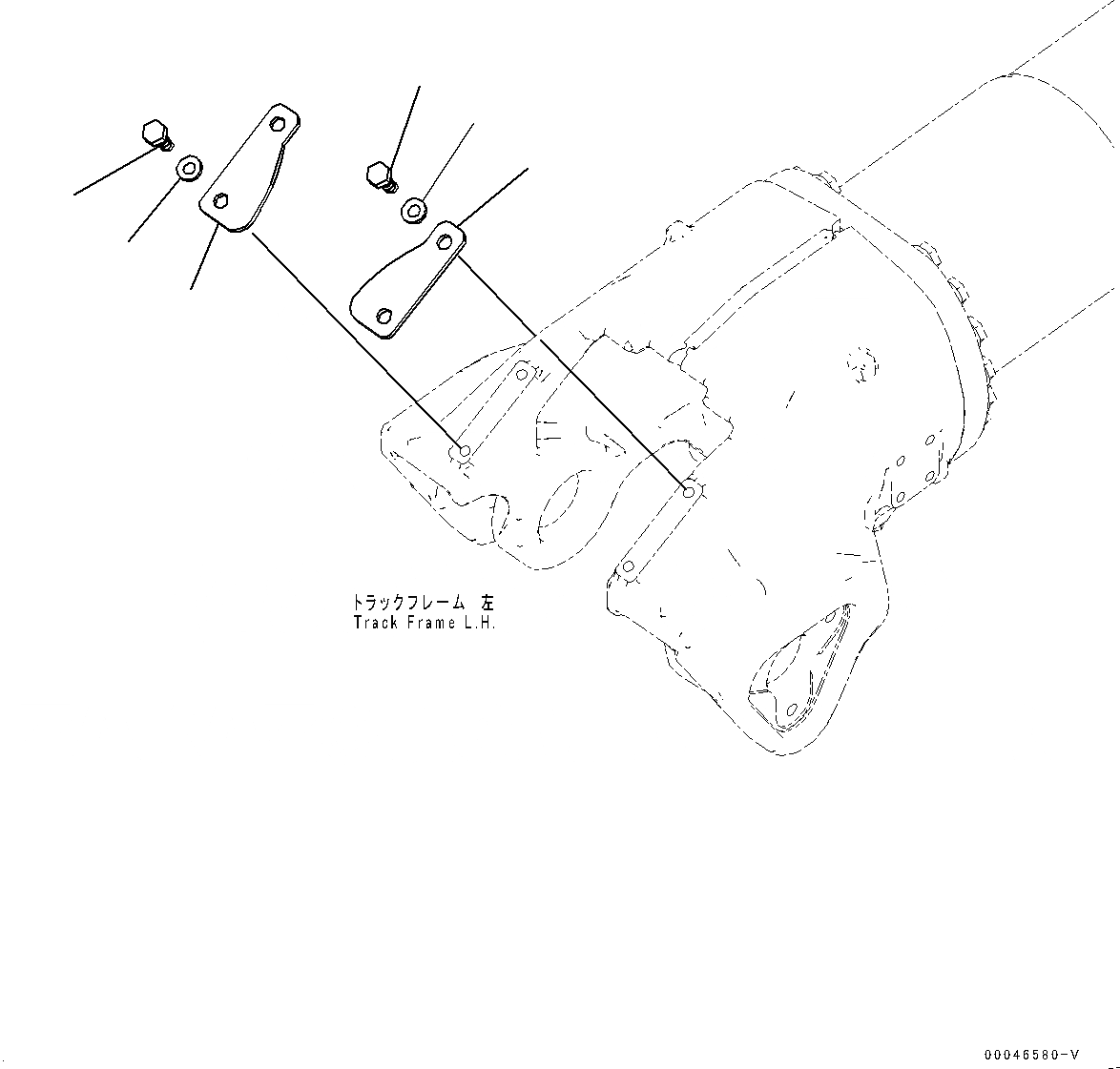 Схема запчастей Komatsu D375A-6 - ГУСЕНИЧНАЯ РАМА, COVER, ЛЕВ. (№-) ГУСЕНИЧНАЯ РАМА, С ПОЛН. LENGTH ЗАЩИТА ОПОРНЫХ КАТКОВ, ДЛЯ УДЛИНН. ГУСЕНИЧНАЯ РАМА, ОТВАЛ С ДВОЙН. ПЕРЕКОСОМ