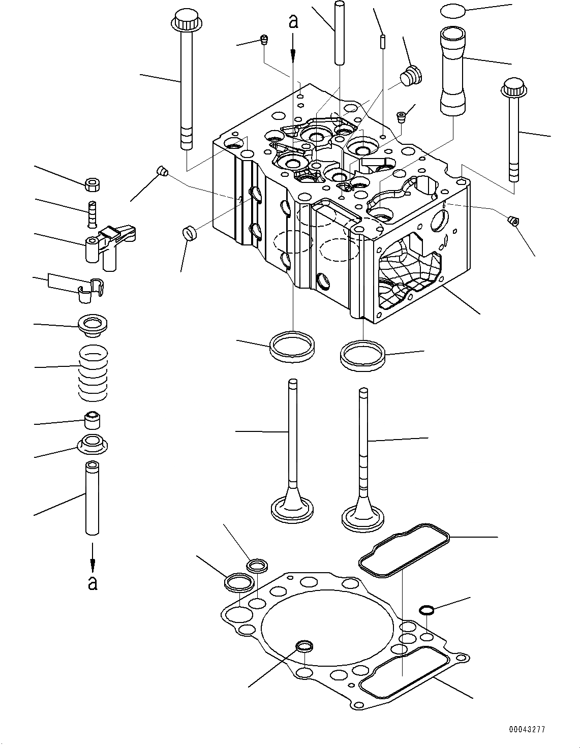Схема запчастей Komatsu SAA6D170E-5E - ГОЛОВКА ЦИЛИНДРОВ (№7-) ГОЛОВКА ЦИЛИНДРОВ