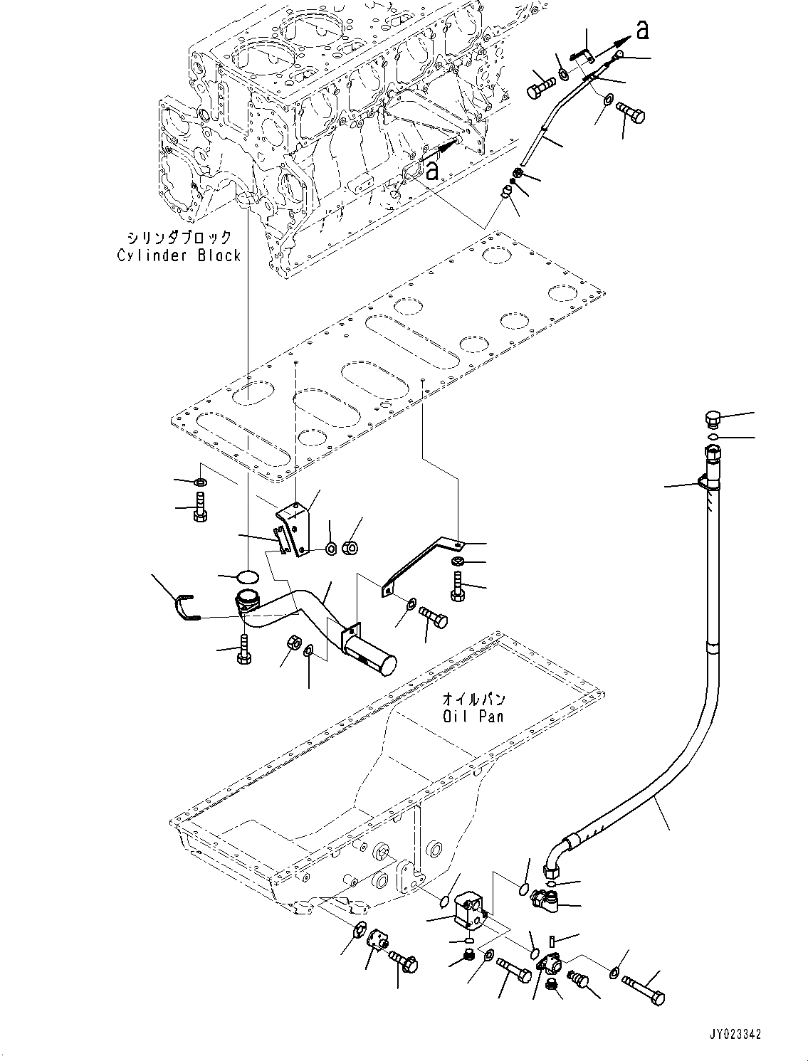 Схема запчастей Komatsu SAA6D170E-5E - ПОДДОН ДВИГ-ЛЯ, (/) (№97-) ПОДДОН ДВИГ-ЛЯ, ДЛЯ EXTREME ХОЛОДН. AREA СПЕЦ-ЯIFICATION (- DEG C), ДВИГАТЕЛЬ PRE-СМАЗКА СИСТЕМА