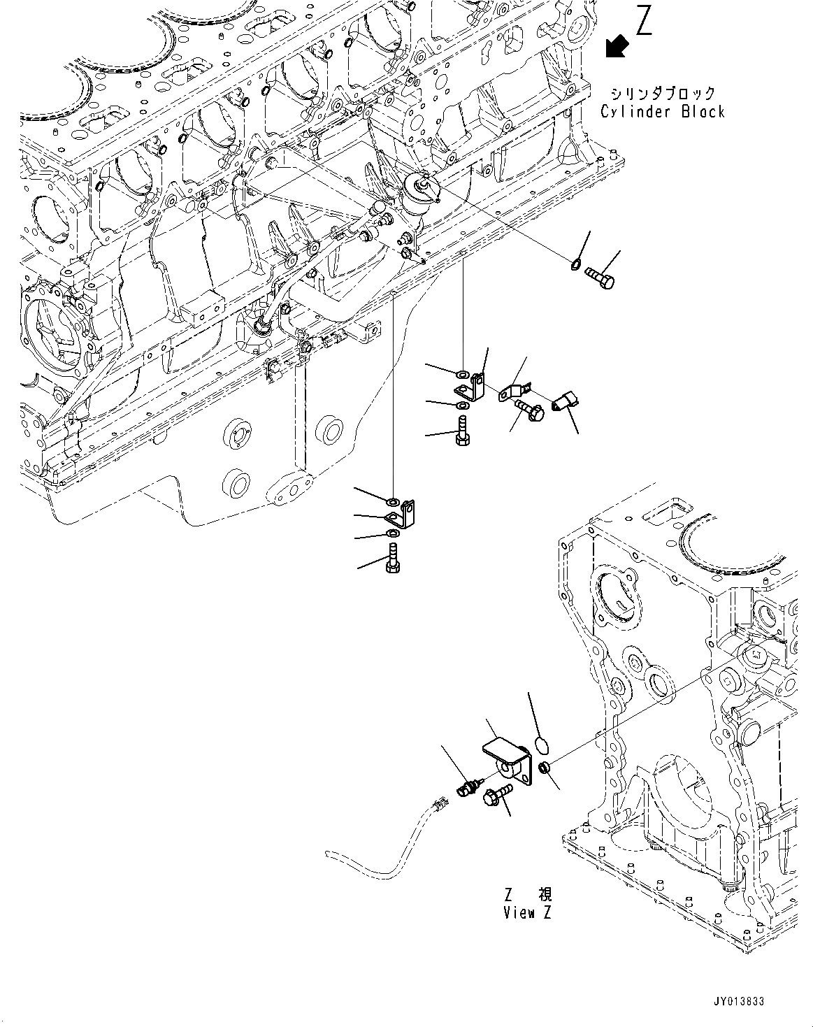 Схема запчастей Komatsu SAA6D170E-5E - ЭЛЕМЕНТЫ БЛОКА ЦИЛИНДРОВ, (/) (№7-) ЭЛЕМЕНТЫ БЛОКА ЦИЛИНДРОВ, ДЛЯ ПОДДОН ДВИГ-ЛЯ И ПОДОГРЕВАТЕЛЬ ХЛАДАГЕНТА