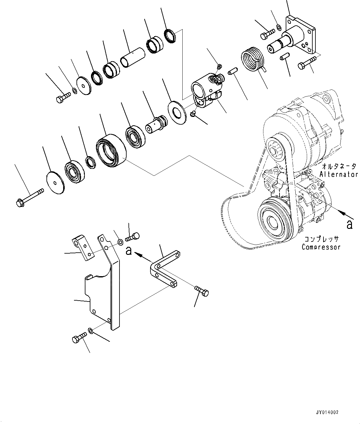 Схема запчастей Komatsu SAA6D170E-5E - ГЕНЕРАТОР, (/) (№7-) ГЕНЕРАТОР, AMP.