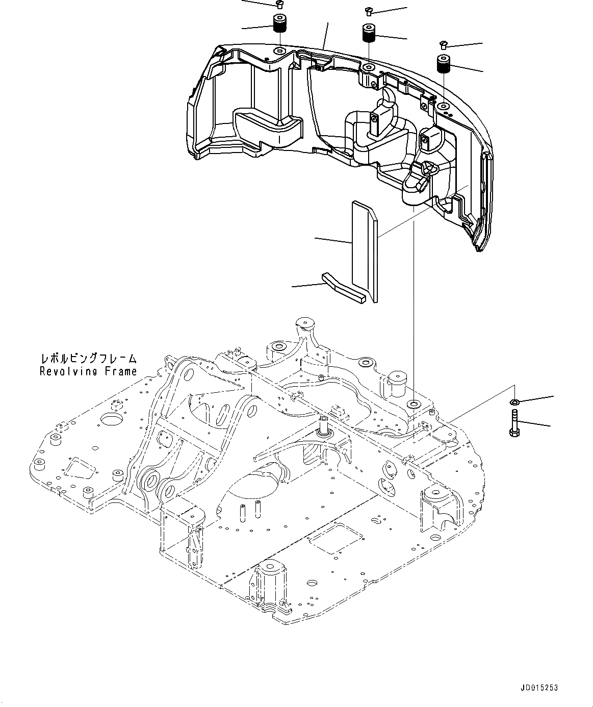 Схема запчастей Komatsu PC78UU-8 - ПРОТИВОВЕС (№-) ПРОТИВОВЕС