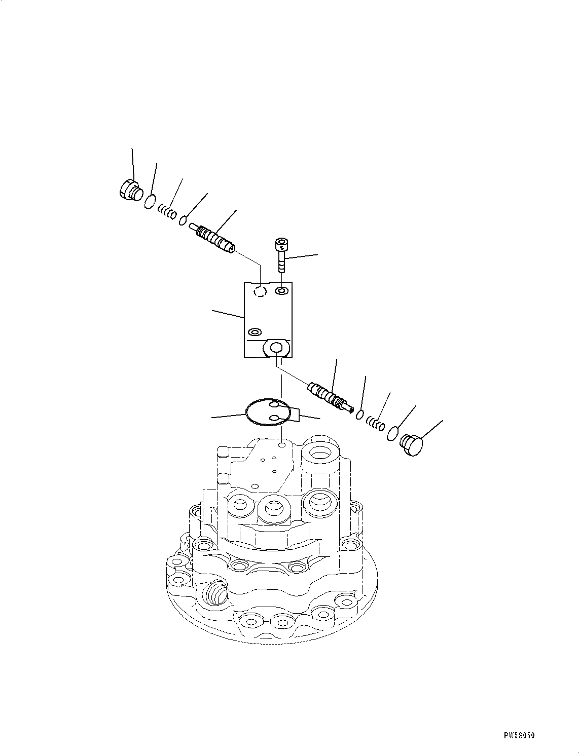 Схема запчастей Komatsu PC78UU-8 - МЕХАНИЗМ ПОВОРОТА И МОТОР, МОТОР ПОВОРОТА (/) (№-) МЕХАНИЗМ ПОВОРОТА И МОТОР