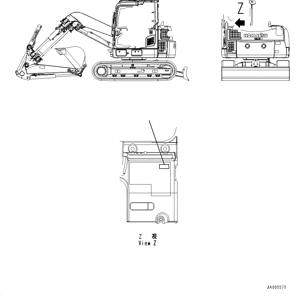 Схема запчастей Komatsu PC78UU-8 - ПРЕДУПРЕЖДАЮЩ. МАРКИРОВКАS, KOMTRAX (№-) ПРЕДУПРЕЖДАЮЩ. МАРКИРОВКАS, KOMTRAX, KOMTRAX