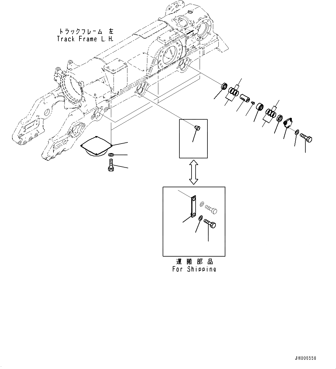 Схема запчастей Komatsu D275A-5R - ГУСЕНИЧНАЯ РАМА, CARTRIDGE ПАЛЕЦ, ЛЕВ. (/) (№-) ГУСЕНИЧНАЯ РАМА, С ЗАЩИТА ОПОРНЫХ КАТКОВ