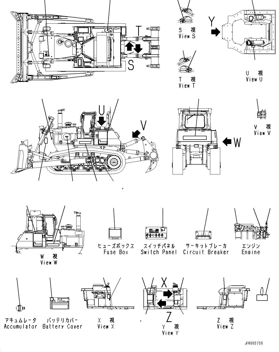 Схема запчастей Komatsu D275A-5R - МАРКИРОВКА (№-) МАРКИРОВКА, АНГЛ., ДЛЯ КАБИНЫ - STEEL