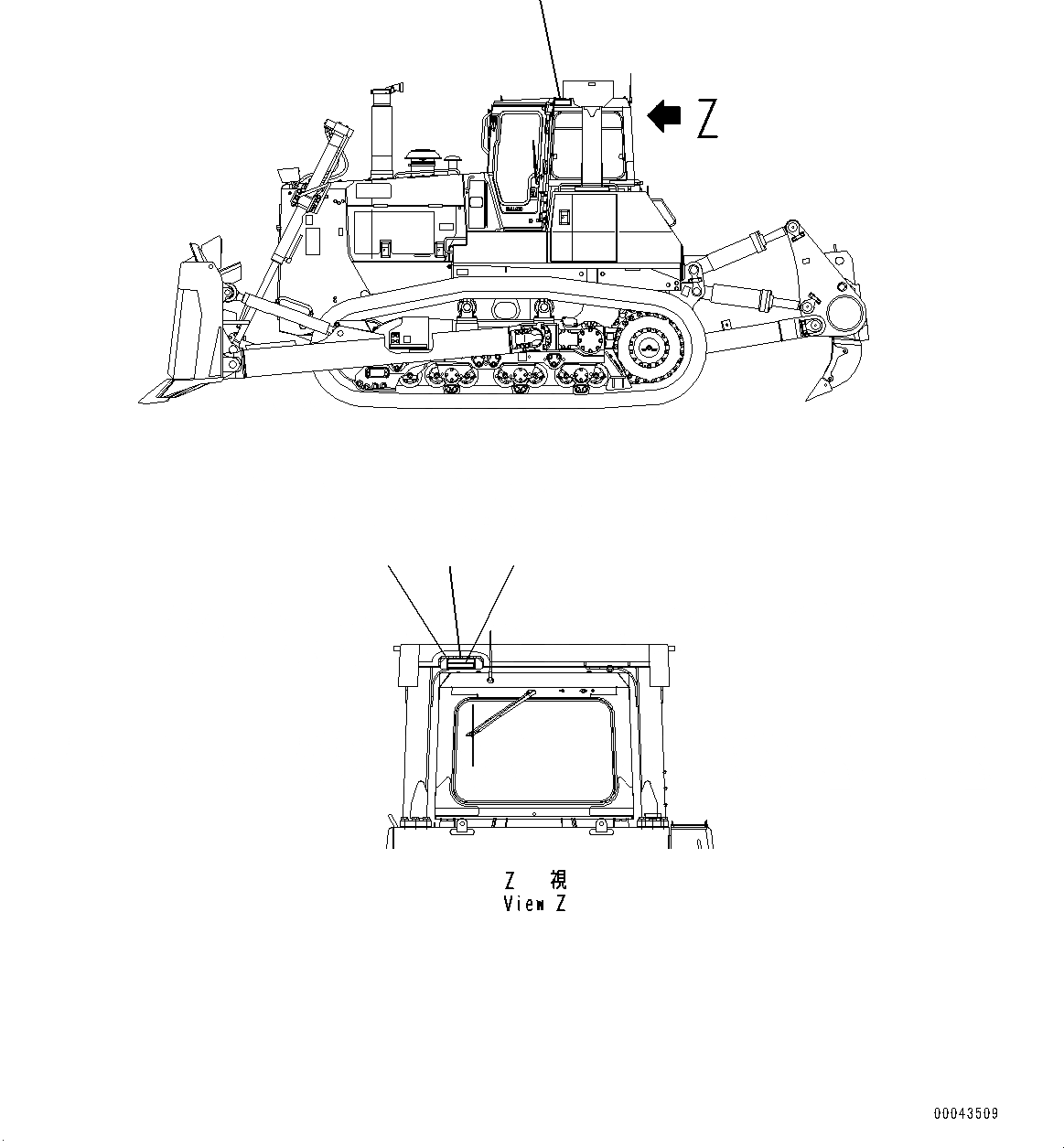 Схема запчастей Komatsu D275A-5R - ROPS ПЛАСТИНА (№-) ROPS ПЛАСТИНА, КИТАЙ