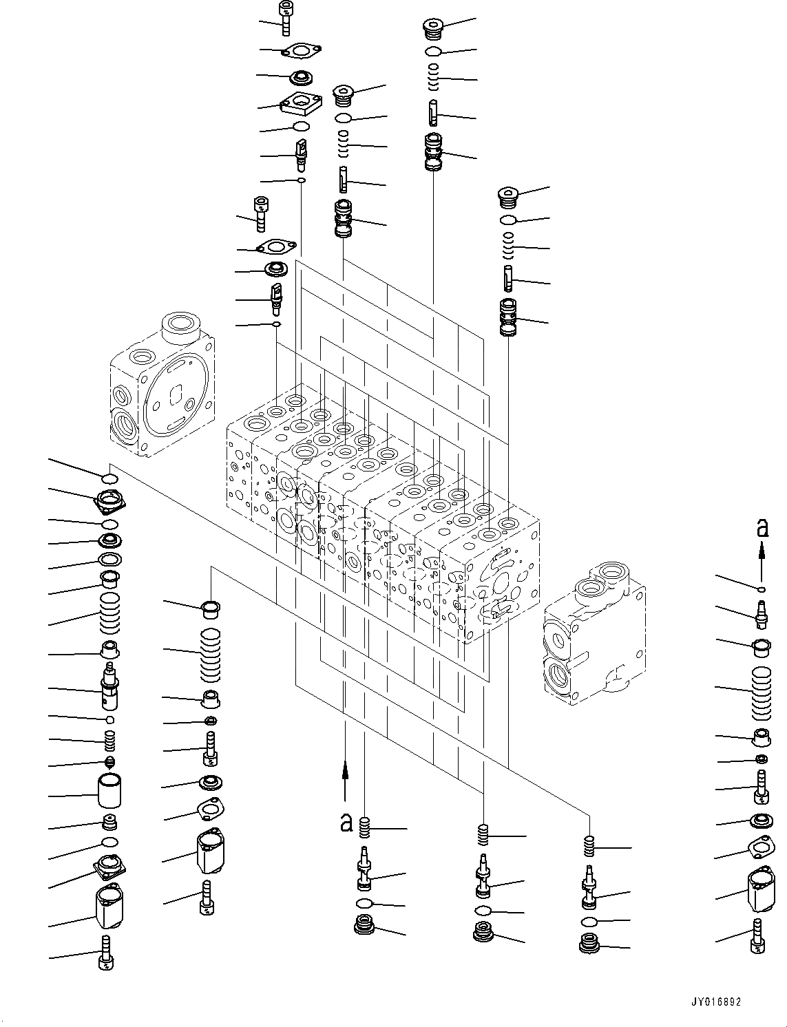 Схема запчастей Komatsu GD555-5 - УПРАВЛЯЮЩ. КЛАПАН, 9-КЛАПАН (/) (№-9) УПРАВЛЯЮЩ. КЛАПАН, С 9 СЕКЦ. КЛАПАН