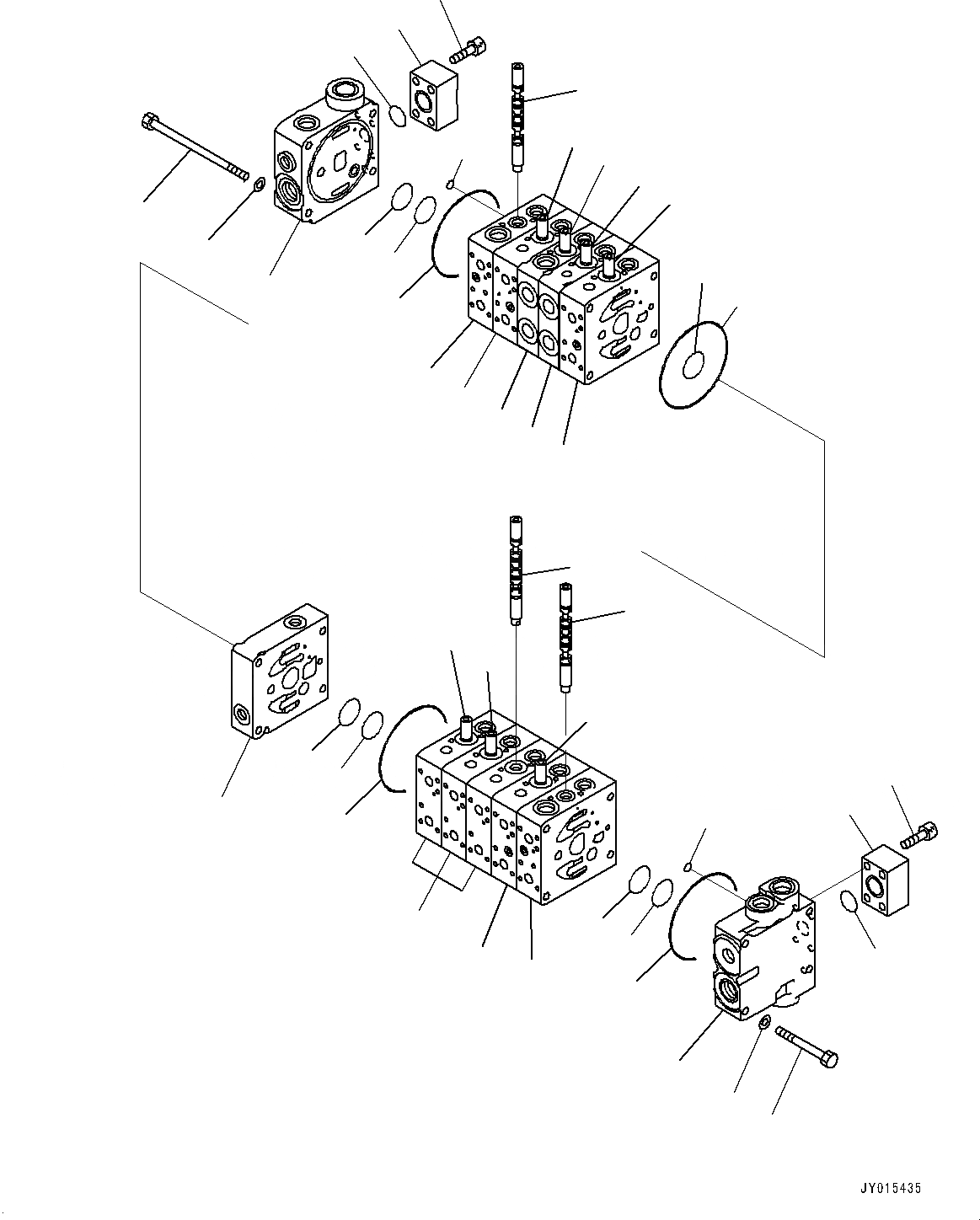 Схема запчастей Komatsu GD555-5 - УПРАВЛЯЮЩ. КЛАПАН, -КЛАПАН (/) (№-) УПРАВЛЯЮЩ. КЛАПАН, С СЕКЦ. КЛАПАН