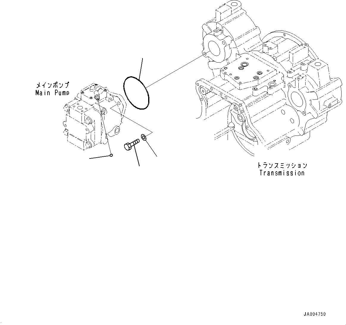 Схема запчастей Komatsu GD555-5 - ГИДР. НАСОС., ПОРШЕНЬ НАСОС КОМПОНЕНТЫ (№-) ГИДР. НАСОС., С ЗАДН. МОСТ, NON ДИФФЕРЕНЦ. ТИП