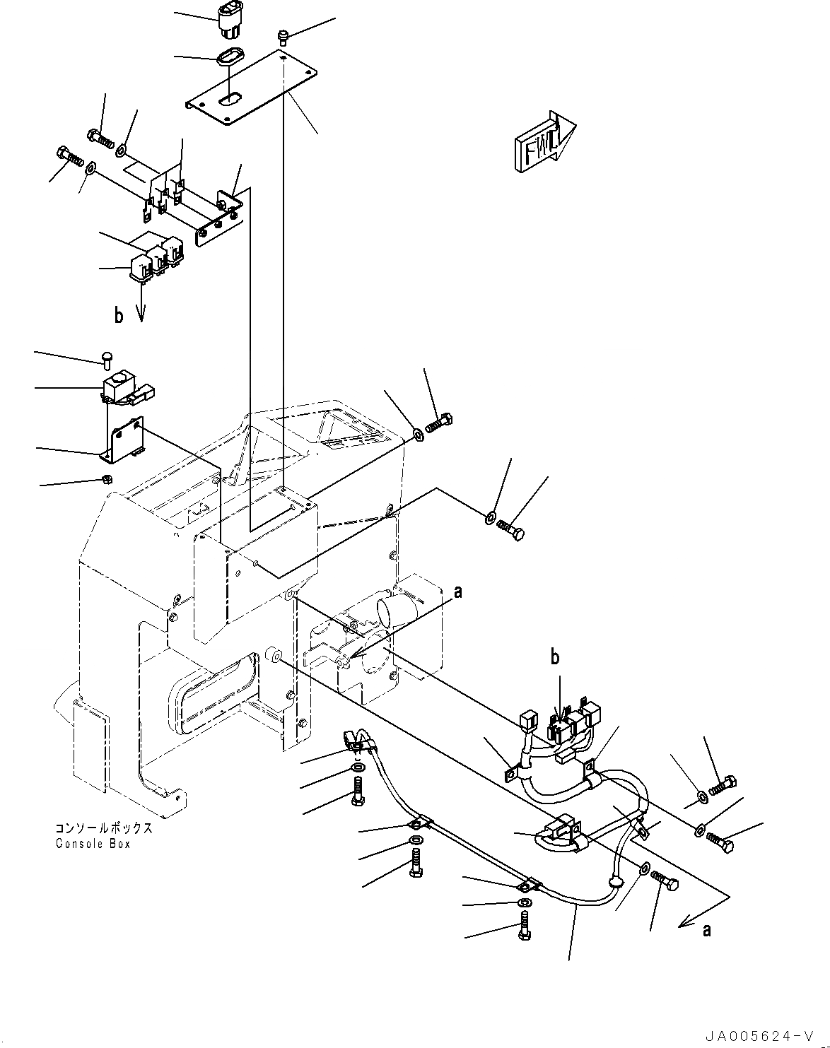 Схема запчастей Komatsu GD555-5 - ОСНОВН. КОНСТРУКЦИЯ, КОНСОЛЬ COVER, ПРАВ. (/) (№9-) ОСНОВН. КОНСТРУКЦИЯ, С НАКАЧИВАНИЕ ШИН КОМПЛЕКТ