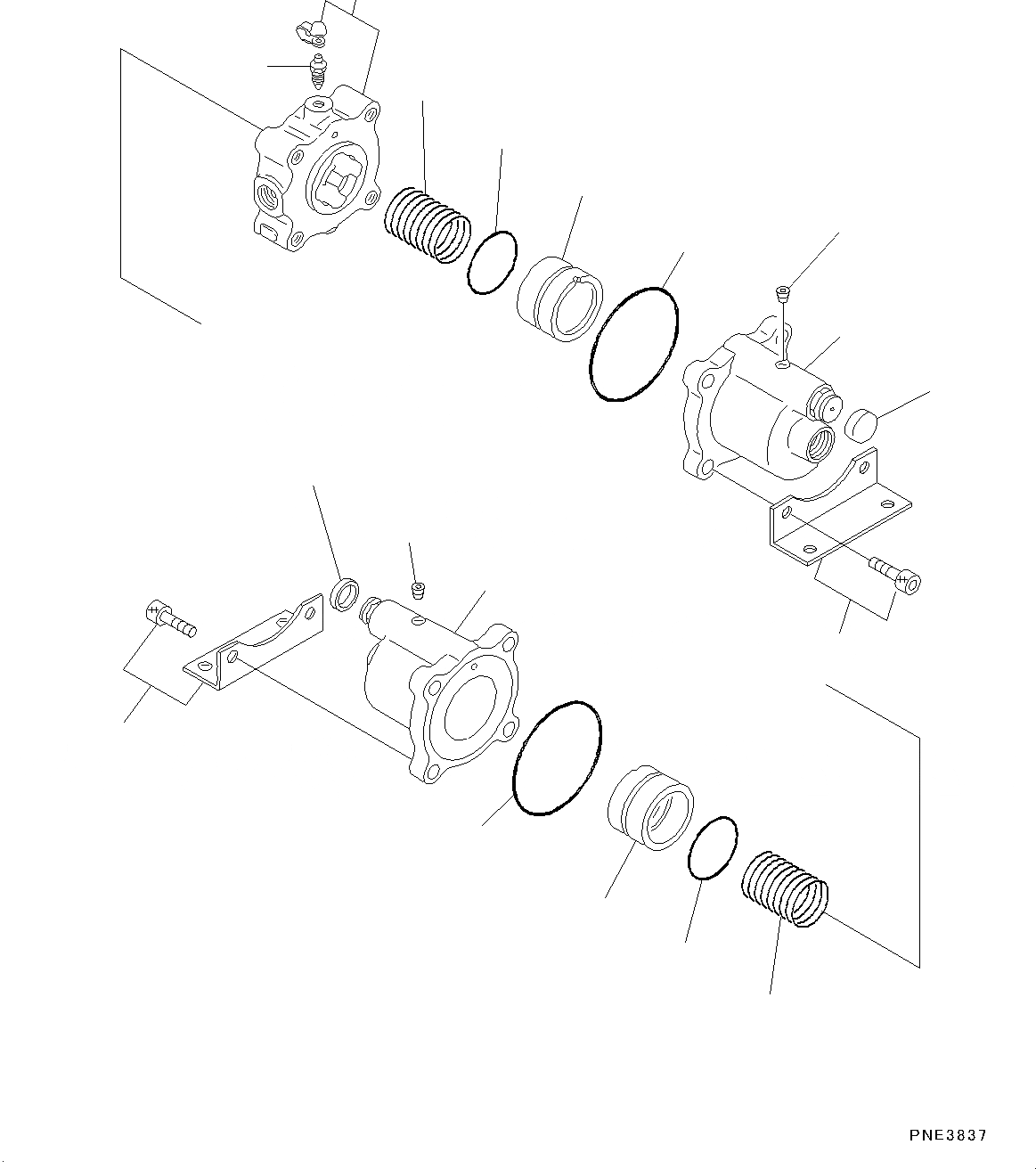 Схема запчастей Komatsu GD555-5 - УПРАВЛ-Е ТОРМОЗОМ, ADJUST ЦИЛИНДР (№-) УПРАВЛ-Е ТОРМОЗОМ