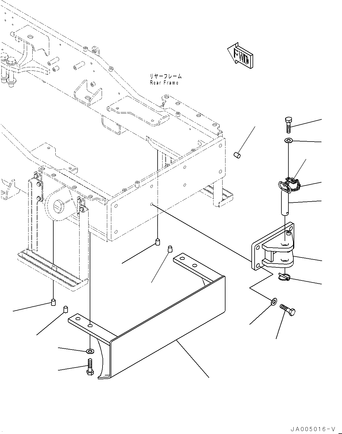 Схема запчастей Komatsu GD555-5 - ЗАДН. ВЕС (№-) ЗАДН. ВЕС