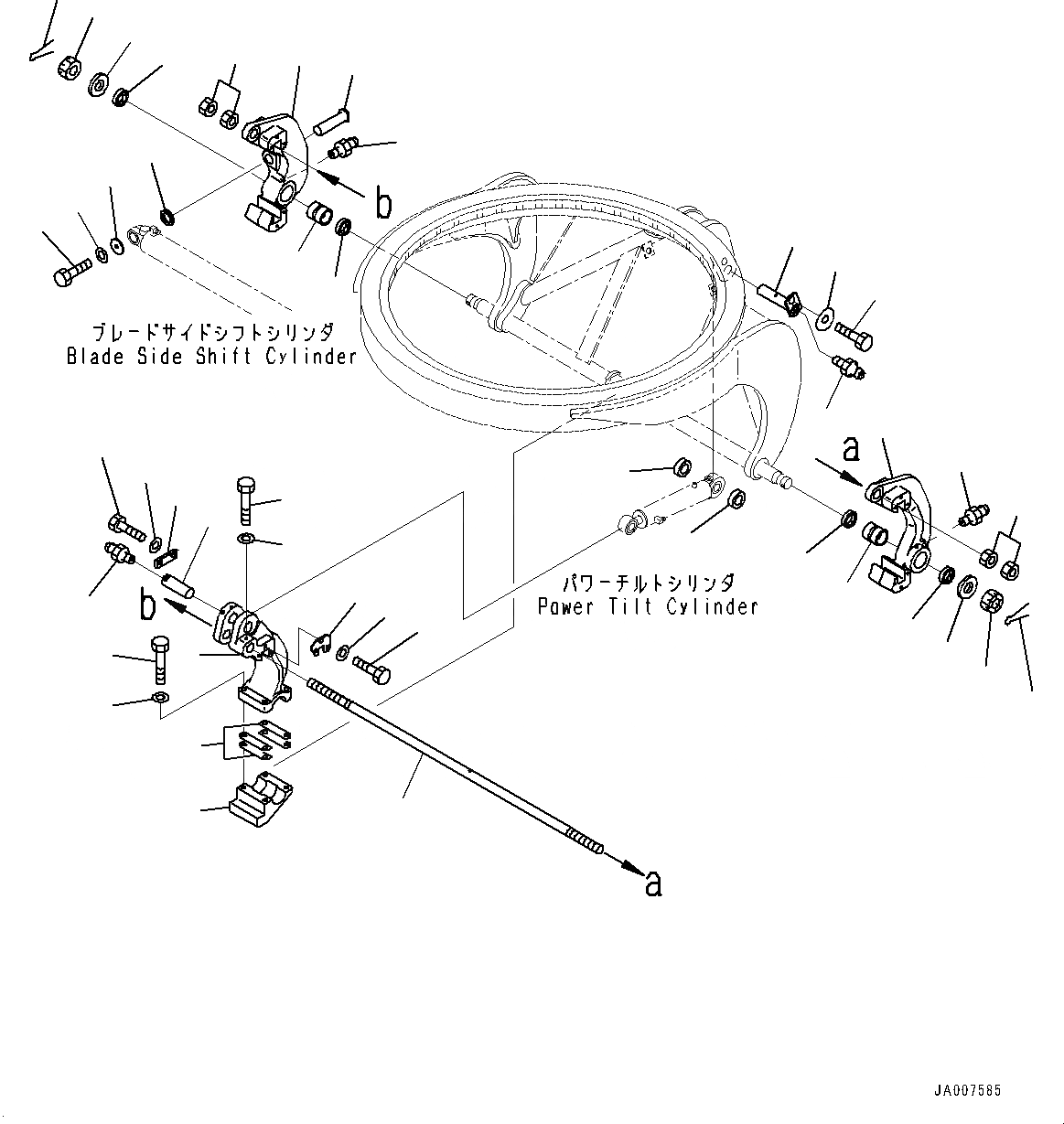 Схема запчастей Komatsu GD555-5 - СЦЕПНОЕ УСТРОЙСТВО И CIRCLE, КОРПУС (№-) СЦЕПНОЕ УСТРОЙСТВО И CIRCLE, С CIRCLE GUIDE SHOES