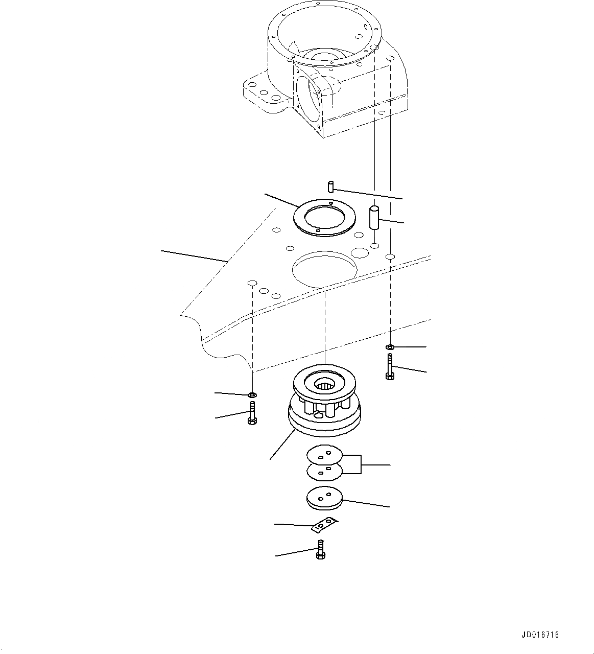 Схема запчастей Komatsu GD555-5 - CIRCLE ВРАЩ.LVING БЛОК, (/) (№-) CIRCLE ВРАЩ.LVING БЛОК