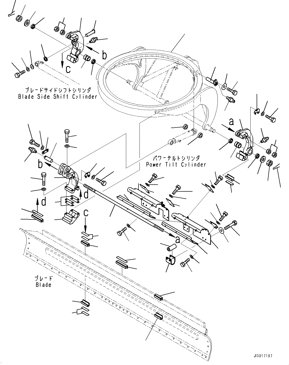 Схема запчастей Komatsu GD555-5 - CIRCLE И ОТВАЛ СУППОРТ РЕГУЛЯТОР (№-) CIRCLE И ОТВАЛ СУППОРТ РЕГУЛЯТОР