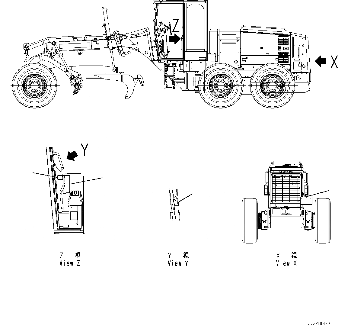 Схема запчастей Komatsu GD555-5 - МАРКИРОВКА, BULB (№-) МАРКИРОВКА, BULB, ДЛЯ INDIA