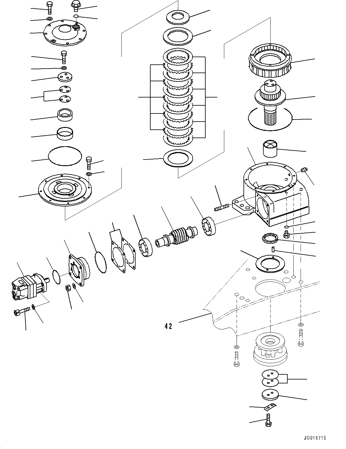 Схема запчастей Komatsu GD675-5 - CIRCLE ВРАЩ.LVING БЛОК, (/) (№-7) CIRCLE ВРАЩ.LVING БЛОК