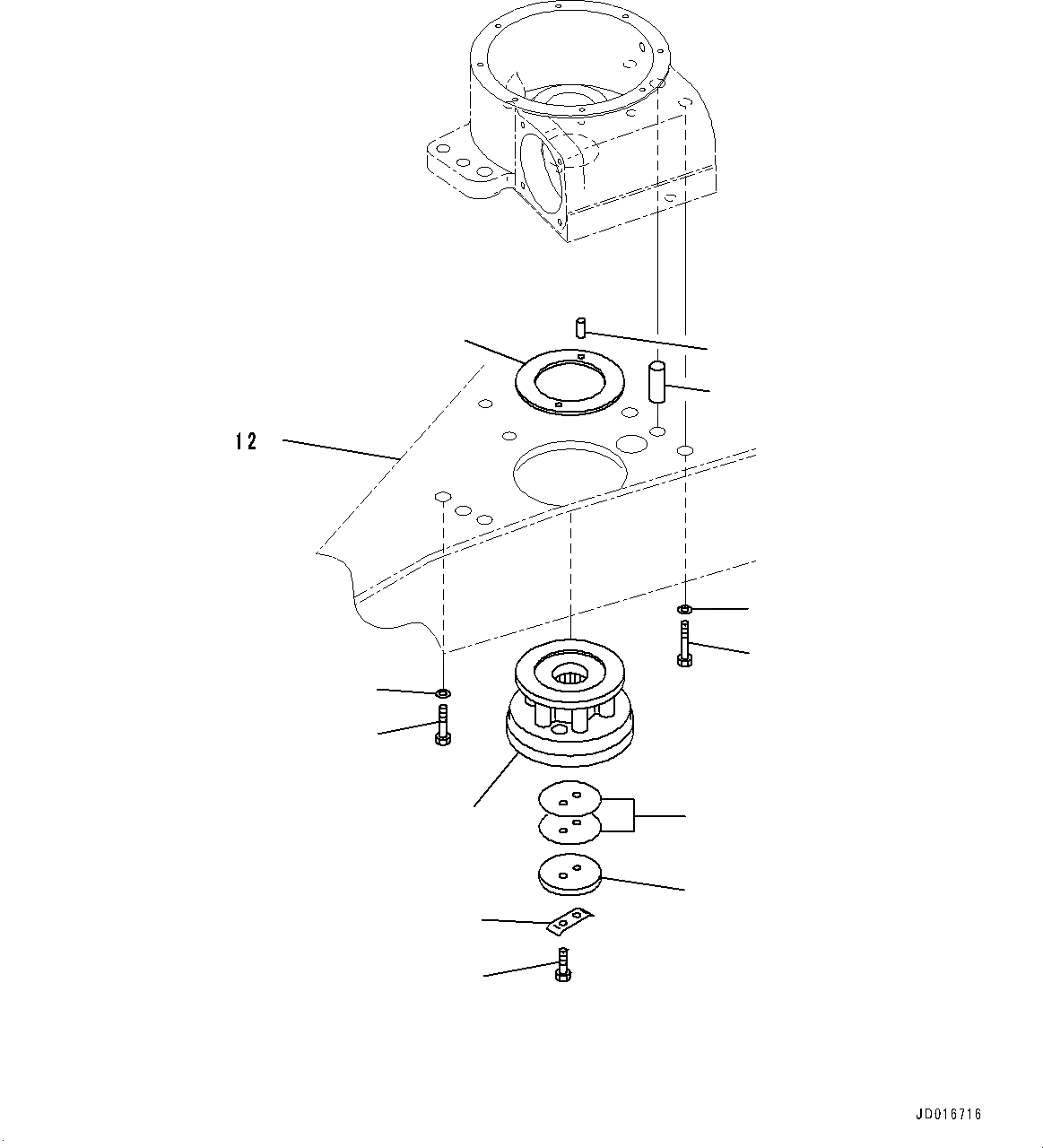 Схема запчастей Komatsu GD675-5 - CIRCLE ВРАЩ.LVING БЛОК, (/) (№-7) CIRCLE ВРАЩ.LVING БЛОК