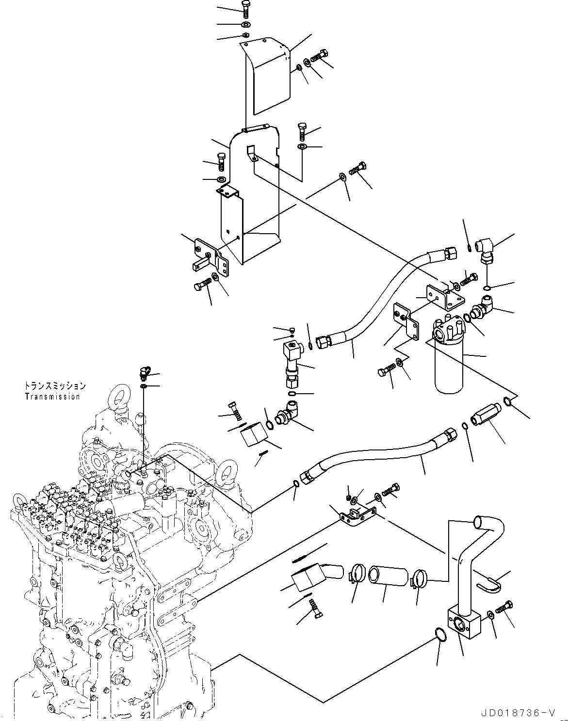 Схема запчастей Komatsu GD655-5 - МАСЛЯНЫЙ ФИЛЬТР ТРАНСМИССИИ (№-) МАСЛЯНЫЙ ФИЛЬТР ТРАНСМИССИИ, С ЗАДН. МОСТ, бЛОК. ДИФФЕРЕНЦИАЛА ТИП