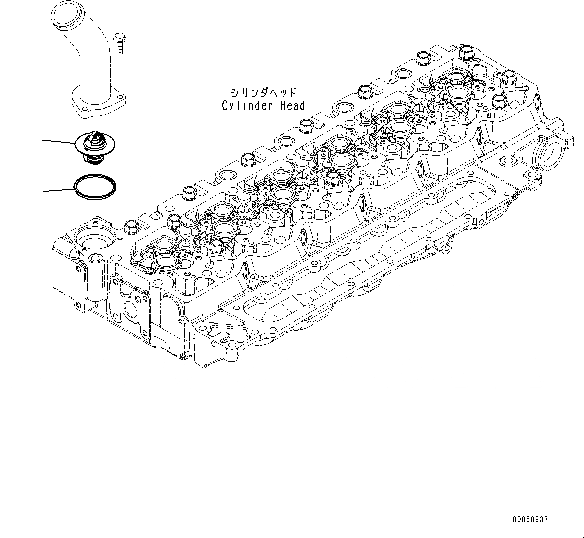 Схема запчастей Komatsu SAA6D107E-1CC - ТЕРМОСТАТ (№7-) ТЕРМОСТАТ