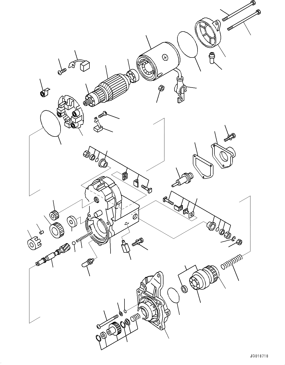 Схема запчастей Komatsu SAA6D107E-1CC - СТАРТЕР (№7-) СТАРТЕР, .KW