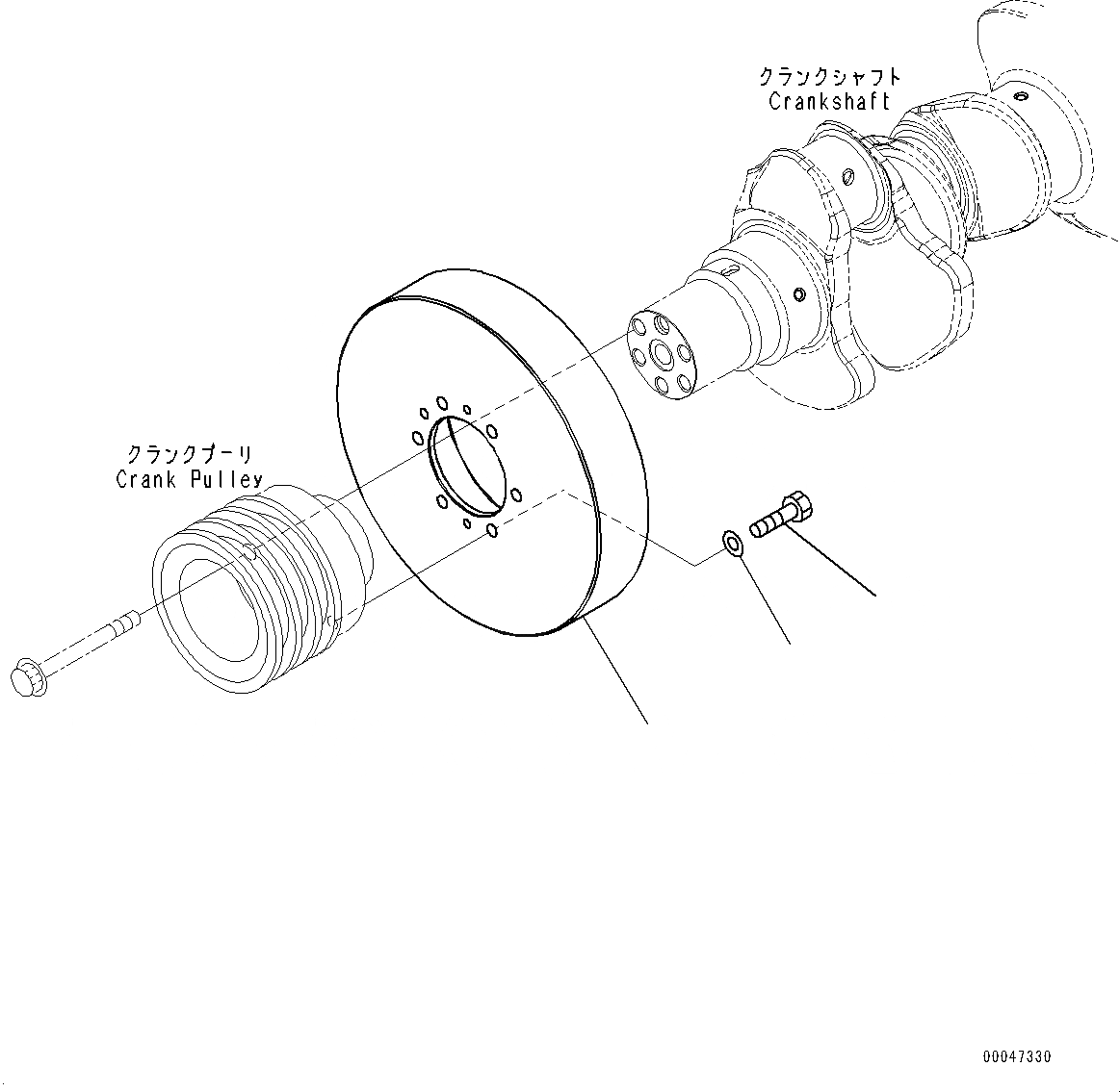 Схема запчастей Komatsu SAA6D140E-5AH - ДЕМПФЕР (№-) ДЕМПФЕР