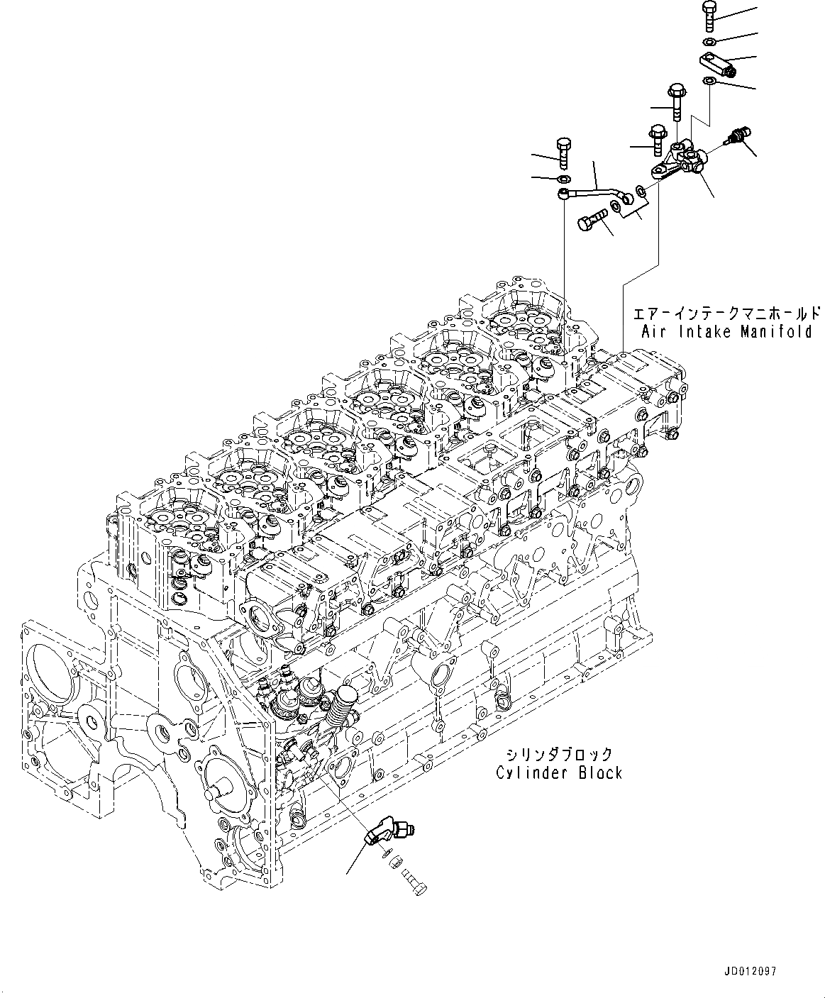 Схема запчастей Komatsu SAA6D140E-5AH - ВОЗВРАТ ТОПЛИВА (№-) ВОЗВРАТ ТОПЛИВА