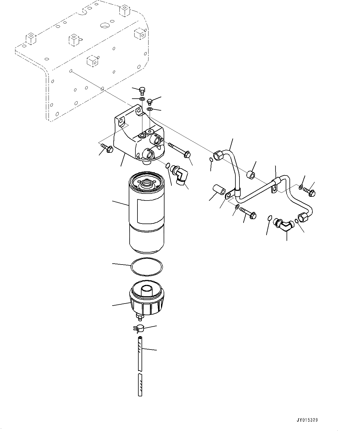 Схема запчастей Komatsu SAA6D140E-5AH - PREФИЛЬТР. (№-) PREФИЛЬТР.