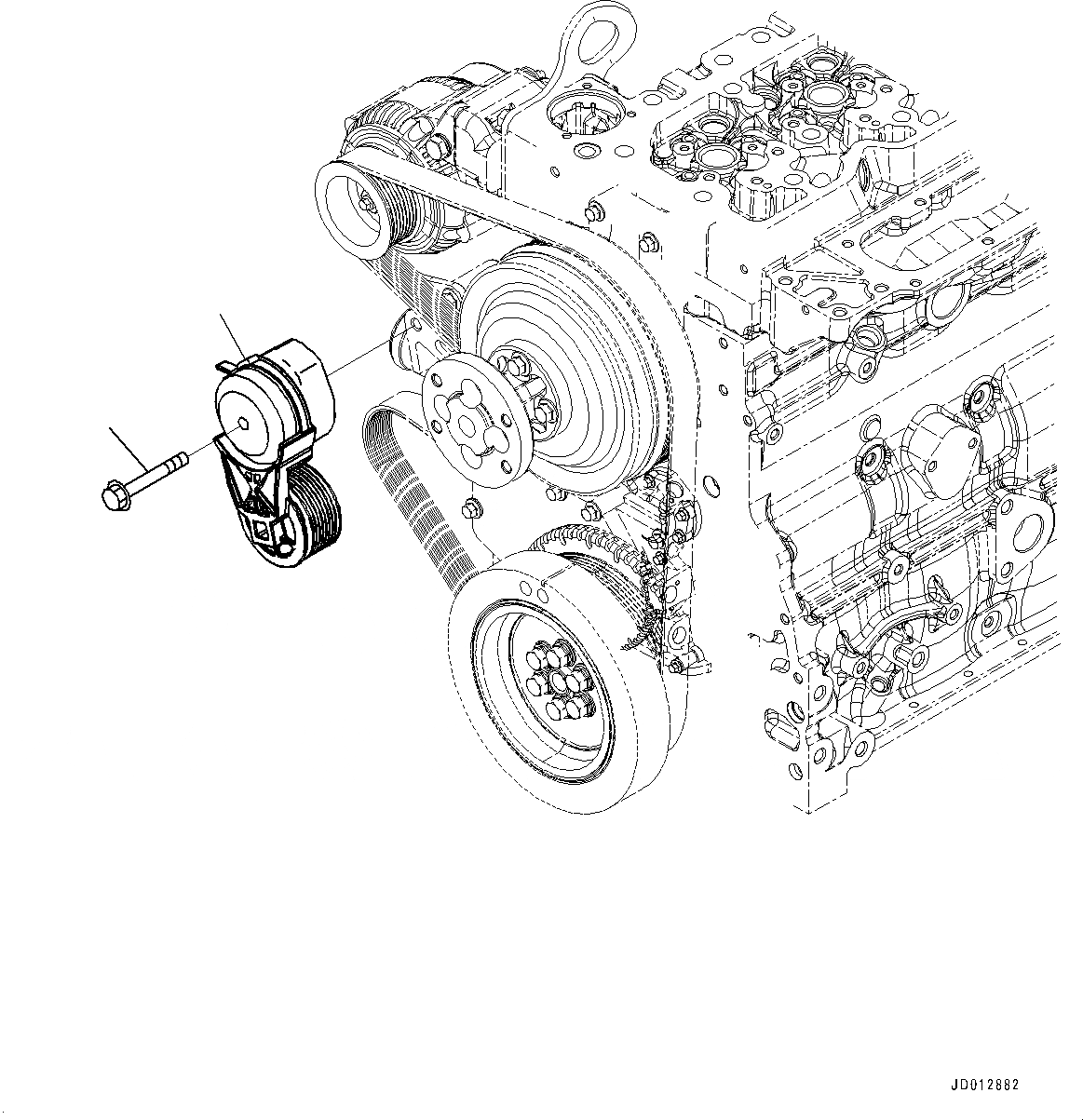 Схема запчастей Komatsu SAA6D107E-1DD - ГЕНЕРАТОР КРЫШКА(№7-) ГЕНЕРАТОР COVER, AMP.