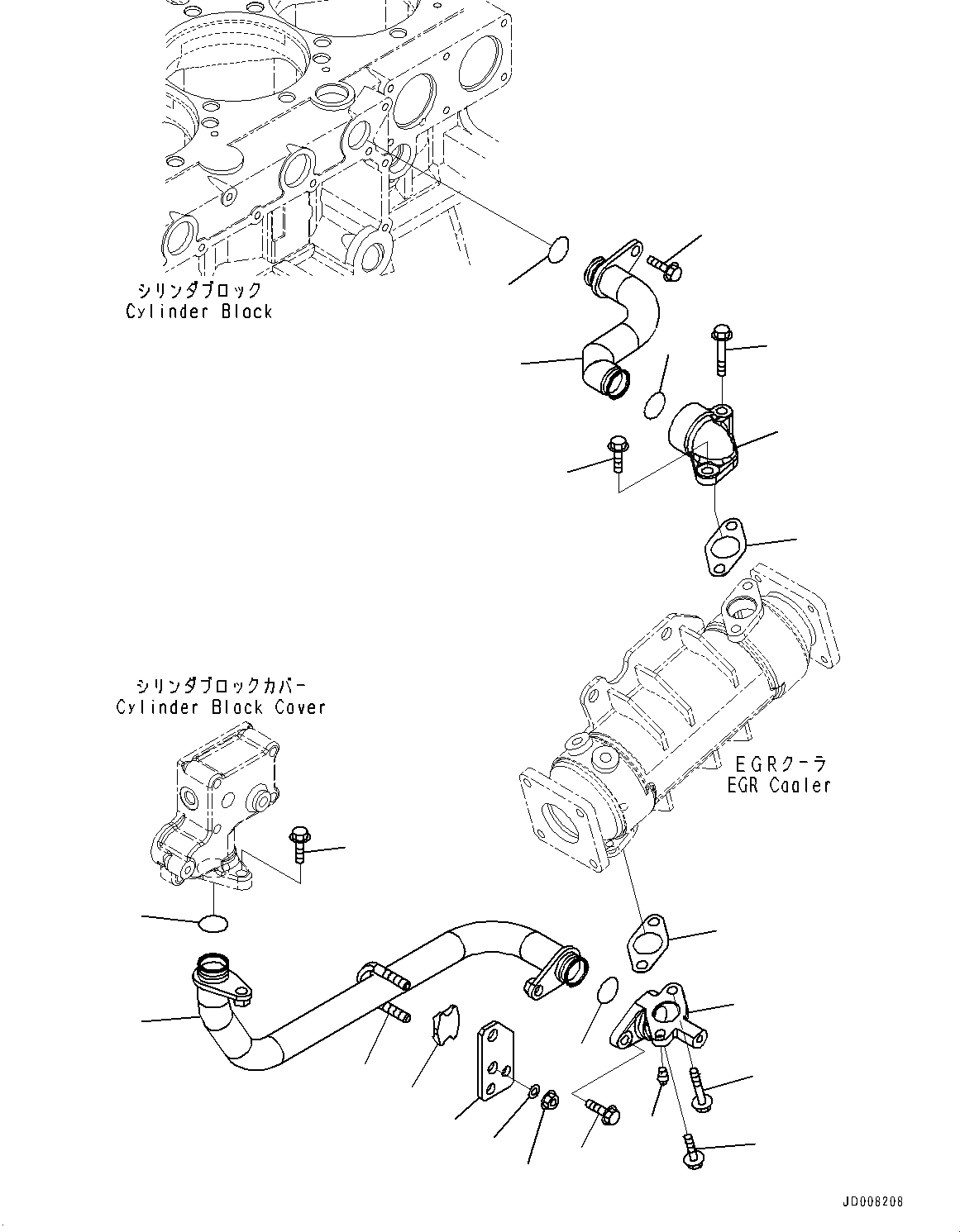 Схема запчастей Komatsu SAA6D140E-5H - ВЫПУСКН. GAS RE-CIRCULATION (EGR) КЛАПАН, EGR ОХЛАДИТЕЛЬ ВОДН. ГИДРОЛИНИЯ (№78-) ВЫПУСКН. GAS RE-CIRCULATION (EGR) КЛАПАН, БЕЗ КОНДИЦ. ВОЗДУХА