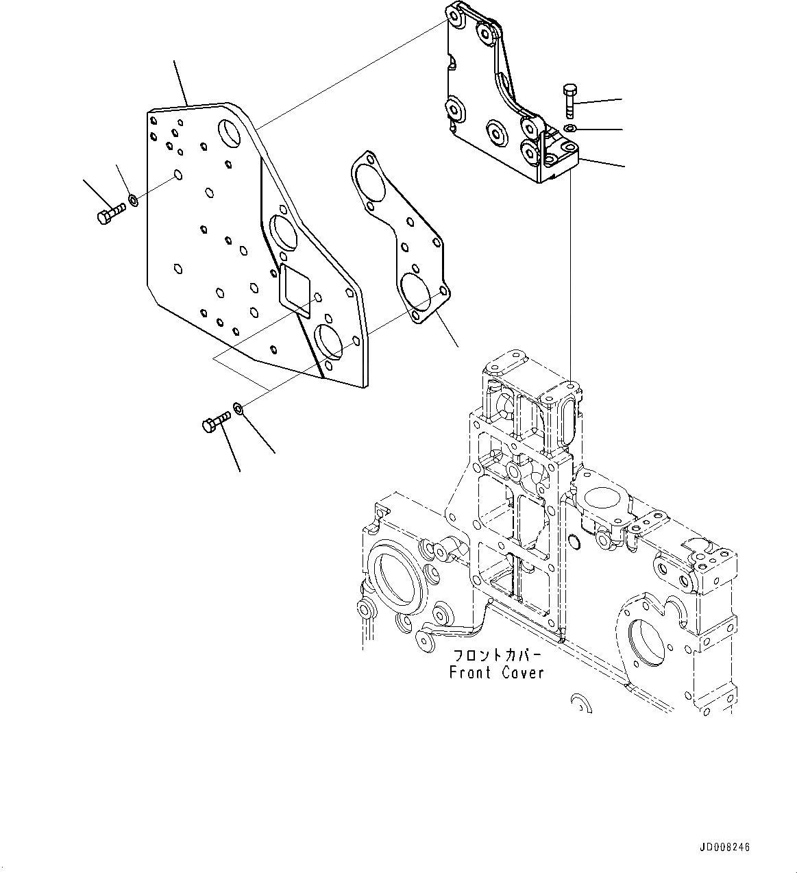 Схема запчастей Komatsu SAA6D140E-5H - ВЫПУСКН. GAS RE-CIRCULATION (EGR) КЛАПАН, ДВИГАТЕЛЬ ПЕРЕДН. ПОДВЕСН. КРОНШТЕЙН (№78-) ВЫПУСКН. GAS RE-CIRCULATION (EGR) КЛАПАН, С КОНДИЦИОНЕРОМ