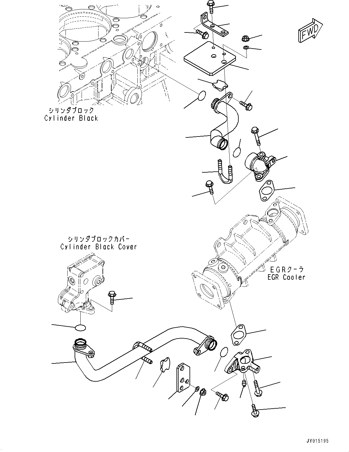 Схема запчастей Komatsu SAA6D140E-5H - ВЫПУСКН. GAS RE-CIRCULATION (EGR) КЛАПАН, EGR ОХЛАДИТЕЛЬ ВОДН. ГИДРОЛИНИЯ (№87-) ВЫПУСКН. GAS RE-CIRCULATION (EGR) КЛАПАН, ДЛЯ LANDFILL APPLICATION СПЕЦ-Я.