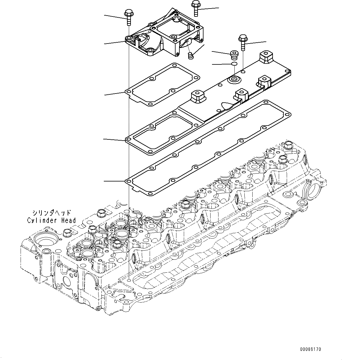 Схема запчастей Komatsu SAA6D140E-5H - ВЫПУСКН. GAS RE-CIRCULATION (EGR) КЛАПАН, ДВИГАТЕЛЬ ПЕРЕДН. ПОДВЕСН. КРОНШТЕЙН (№87-) ВЫПУСКН. GAS RE-CIRCULATION (EGR) КЛАПАН, ДЛЯ LANDFILL APPLICATION СПЕЦ-Я.